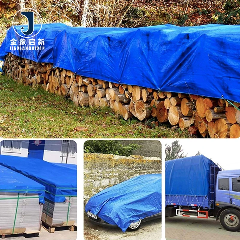 JX Tear-Resistant PE Coated Polyethylene Eco-Friendly Tarpaulin Waterproof Blackout Organic with Eyelets