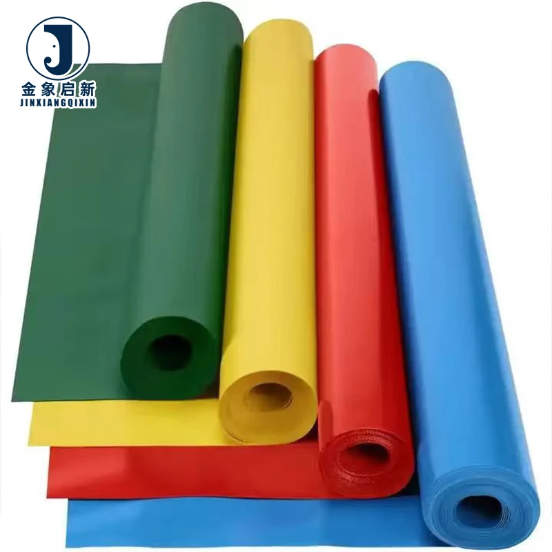 JX Low Cost PVC Tarp Manufacturer Waterproof Fireproof Awning PVC Coated Fabric Blackout Breathable Organic