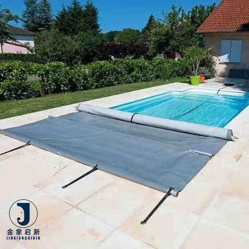 PVC  Laminated Waterproof Breathable Anti-UV Blackout Organic Plain Weft Swimming Pool Covers Tarpaulin Coated