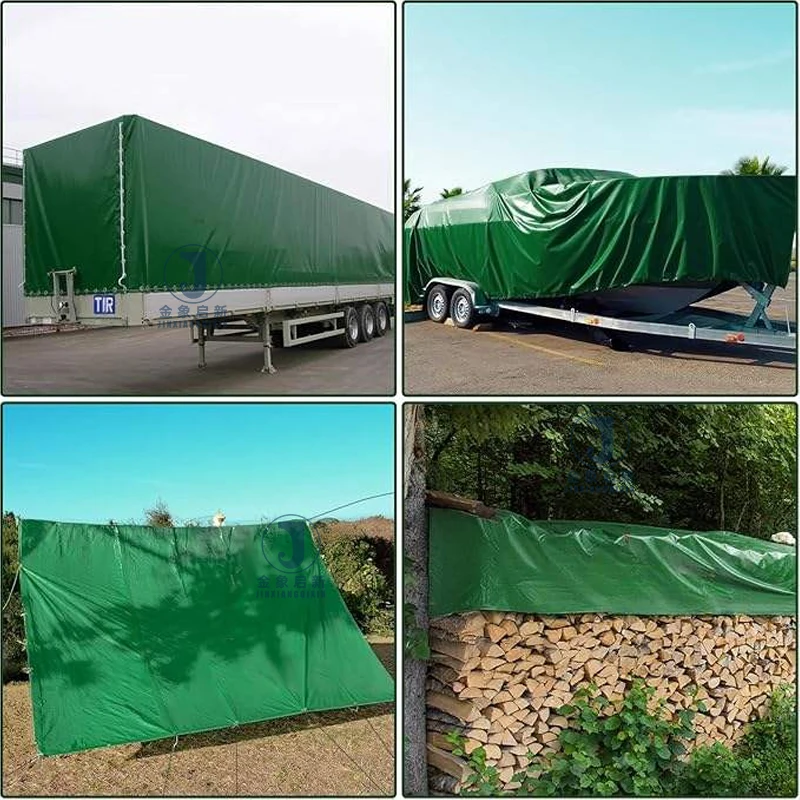 JX PVC Coated Tarpaulin/Cover for Farm Waterproof Warp Knitted Tent Pig Broiler Sheep Chicken Farm Plain Style