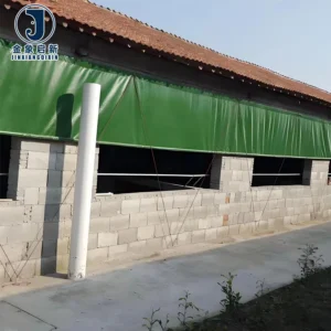 PVC Coated Tarpaulin/Cover for Farm Waterproof Warp Knitted Tent Pig Broiler Sheep Chicken Farm Plain Style