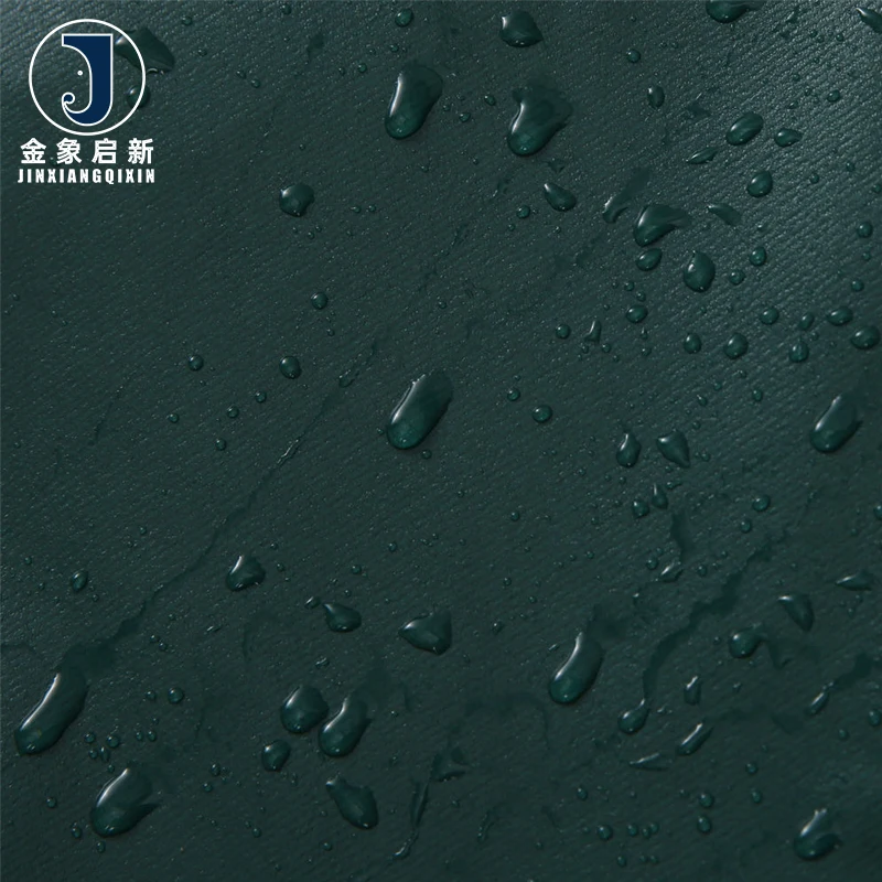 Secure Green PVC Coated Blackout Tarpaulin Truck Tent Cover Anti-Aging Waterproof Folding Design Breathable Woven Technics