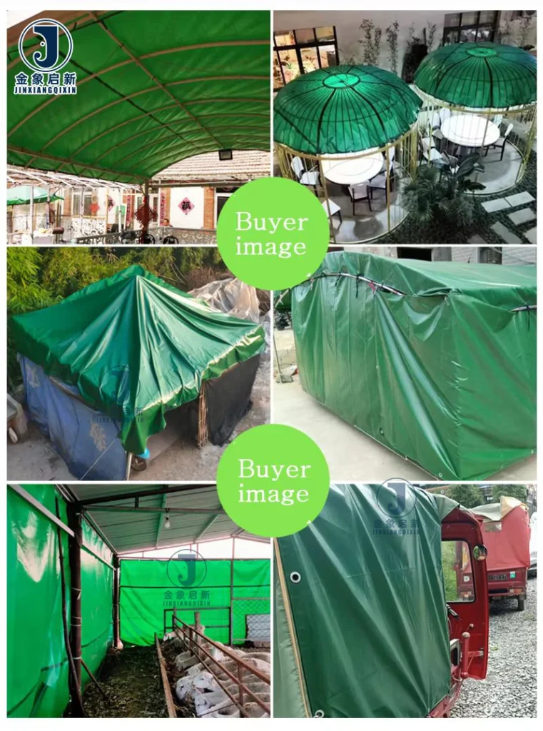 PVC Coated Tarpaulin/Cover for Farm Waterproof Warp Knitted Tent Pig Broiler Sheep Chicken Farm Plain Style