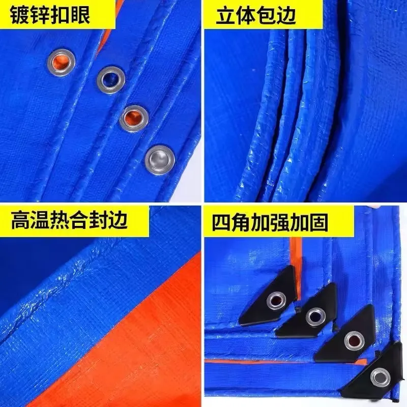 PE Coated Tarpaulin Waterproof Rainproof Outdoor Awning Shade Sail Canopy Pet Dog House Cover for Boys Anti-UV Medium Weight