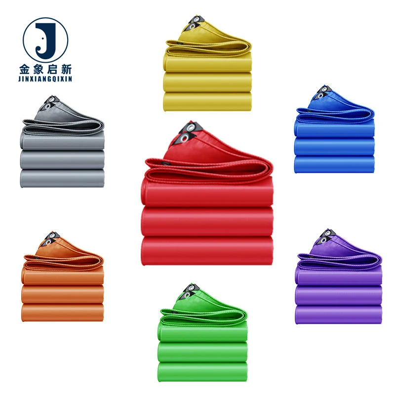 Custom Reinforced Edges Rip-Stop Rubberized PVC Tarpaulin Industry Covering Vinyl Coated Polyester Tarps for Trucks
