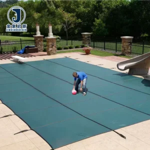 JX Manufacturer Direct Sales PVC Coated Swimming Pool Cover. Durable Waterproof and UV Resistant Floor Swimming Pool Cover Cloth