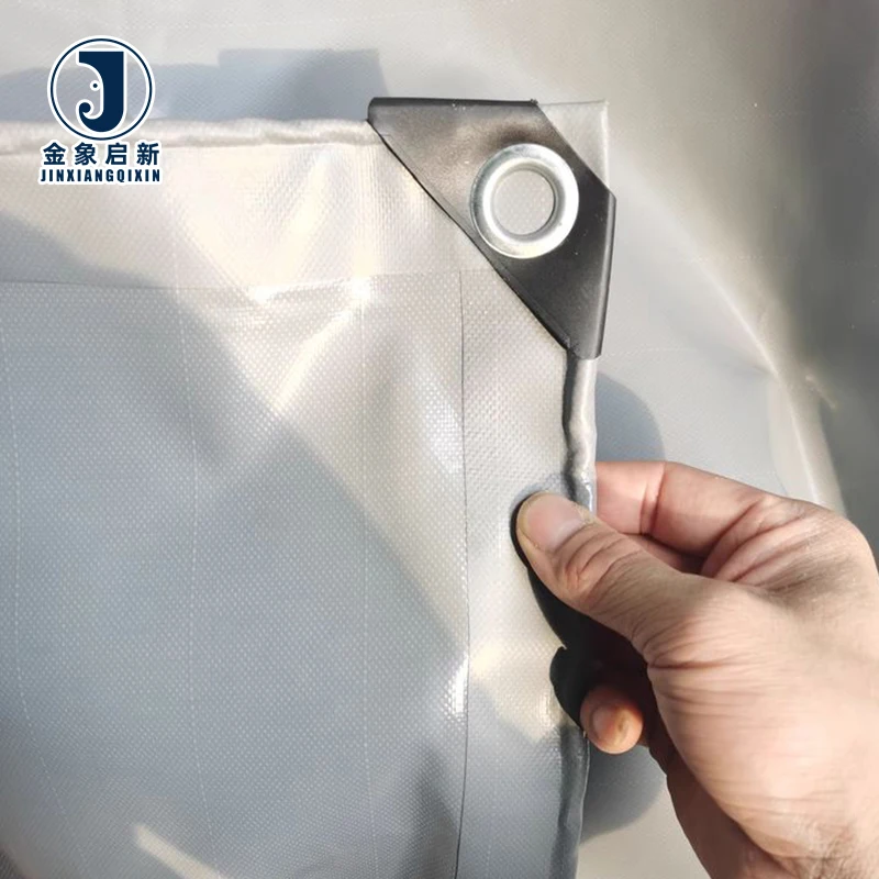Customized 12m by 12m PVC Trailer Tarpaulin Sheets 650gsm With Eyelets for Trucks