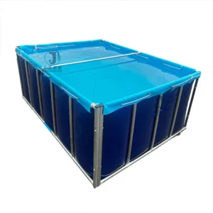 Coated PVC Laminated Tarpaulin Above Ground Swimming Pool Metal Frame High Tensile Foldable Tarp