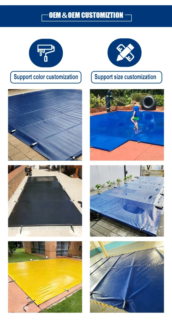 PVC Coated Tarpaulin Waterproof Rainproof Outdoor Awning Shade Sail Canopy Pet Dog House Cover for Boys Anti-UV Medium Weight
