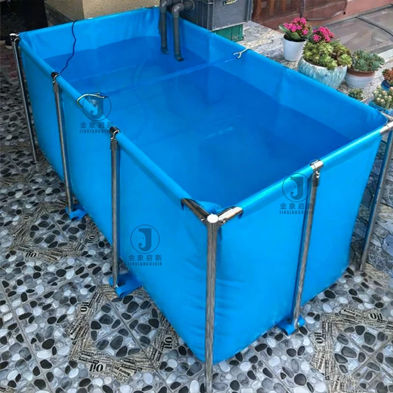 Anti-leaking Durable PVC Tarpaulin Fish Pond Liner Plastic Fish Ponds Foldable Aquaculture Pond Tanks for Fish