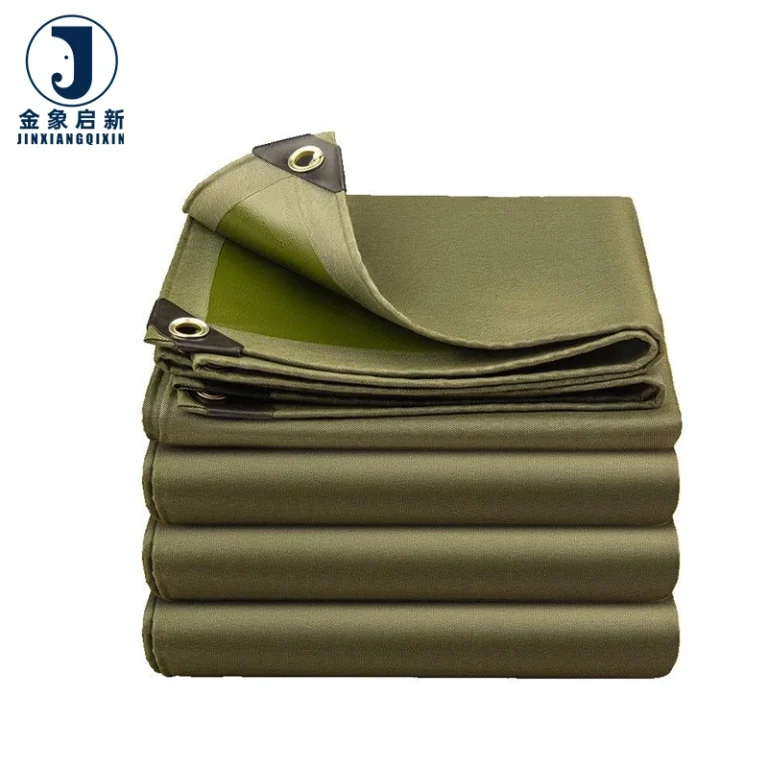 Thick 0.9mm PVC Laminated Woven Plain Canvas Tarpaulin Truck Canopy Waterproof Outdoor Awning Shading Sail Pet House Accessories