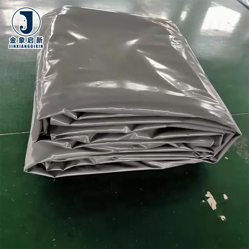 Custom Reinforced Edges Rip-Stop Rubberized PVC Tarpaulin Industry Covering Vinyl Coated Polyester Tarps for Trucks