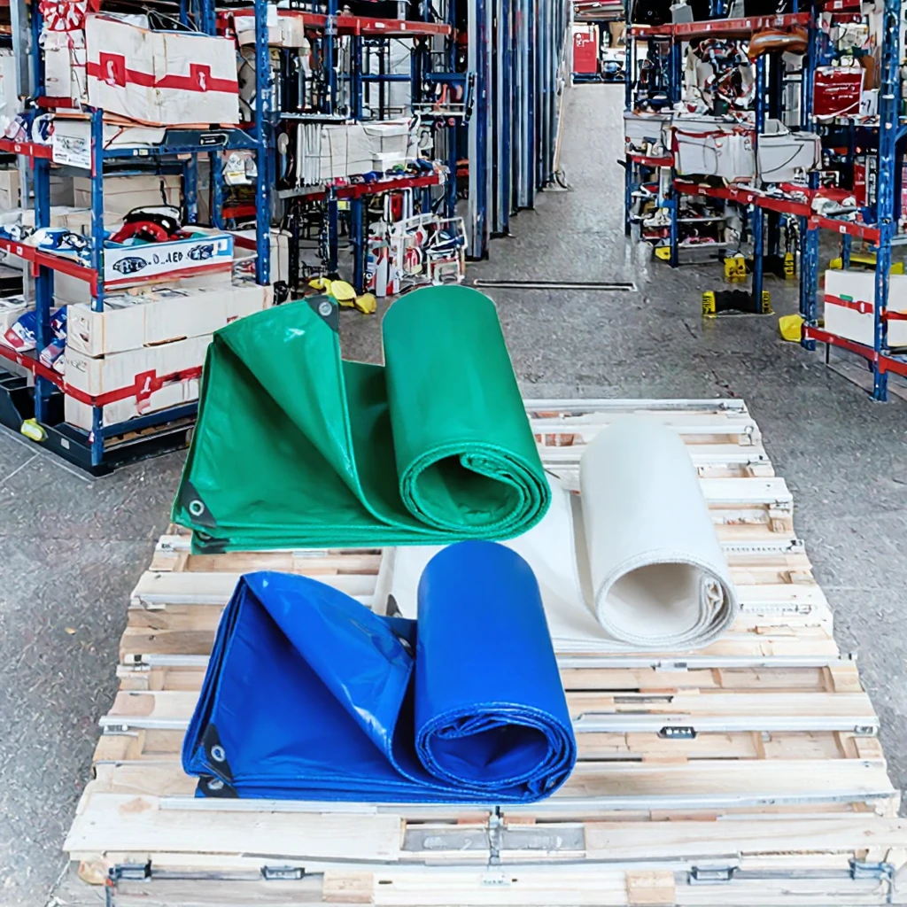 Waterproof Heavy-duty Ethylene Coated Polyester Flat Truck Tarp Fabric PVC Tarps for Truck Cover