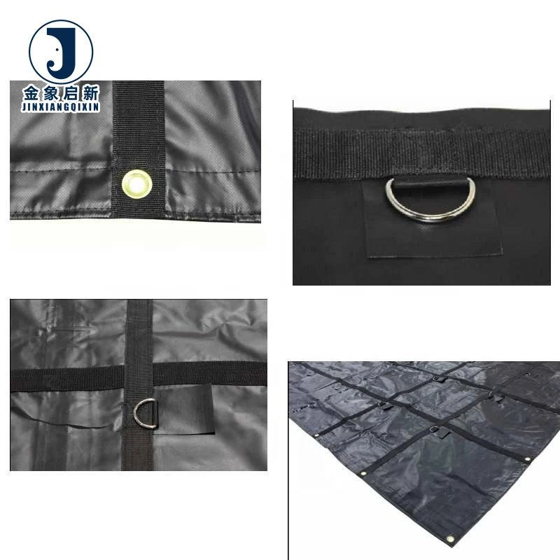 Factory Wholesale 14oz 18oz RipSTOP Flatbed Semi Truck Lumber Tarp with 8′ Drops 1PC 2PC 3PC Custom Waterproof Tarp