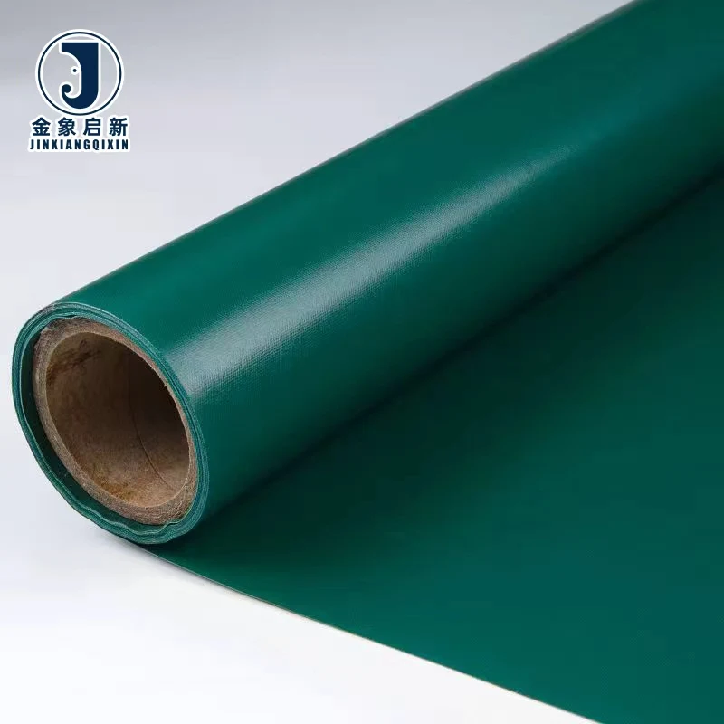 High Quality Windproof Waterproof PVC Coated Plain Tarpaulin for Industrial Shelter Use