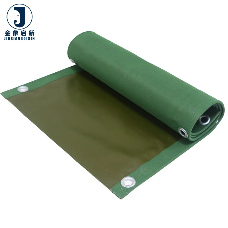 JX Heavy Duty Woven Plain Canvas Laminated 600 GSM Tarpaulin Waterproof UV Resistant Multi-Use Industrial Grade