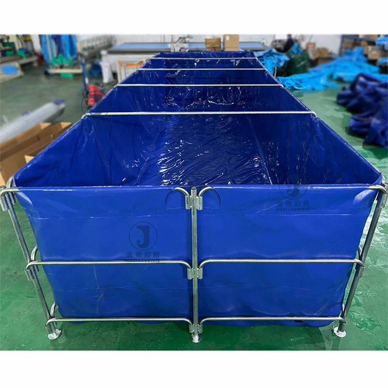 Coated PVC Laminated Tarpaulin Above Ground Swimming Pool Metal Frame High Tensile Foldable Tarp