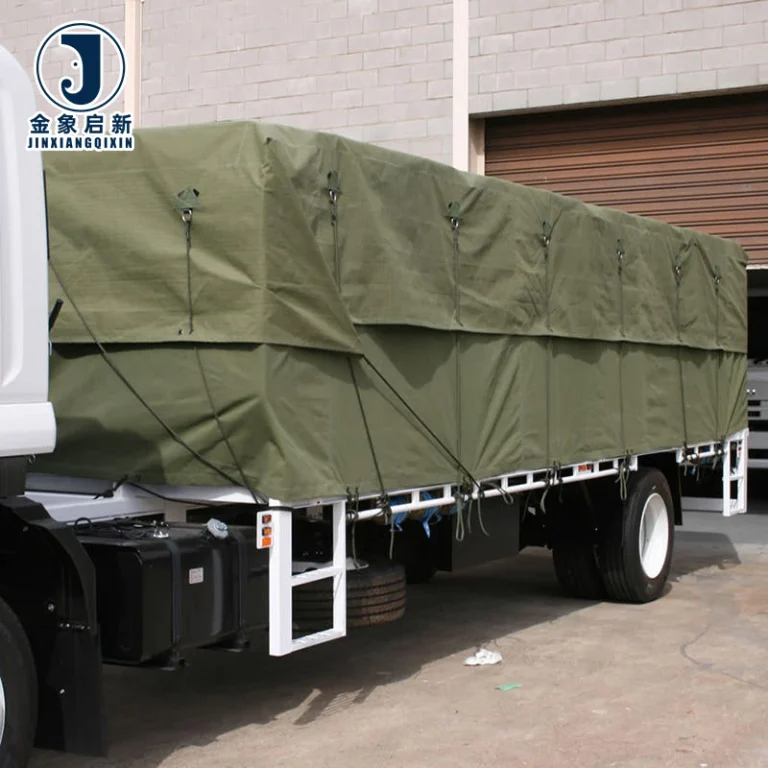 Heavy Duty Waterproof PVC Coated Abrasion-Resistant Very Heavyweight Asphalt Truck Cover Cotton Canvas Tarpaulin