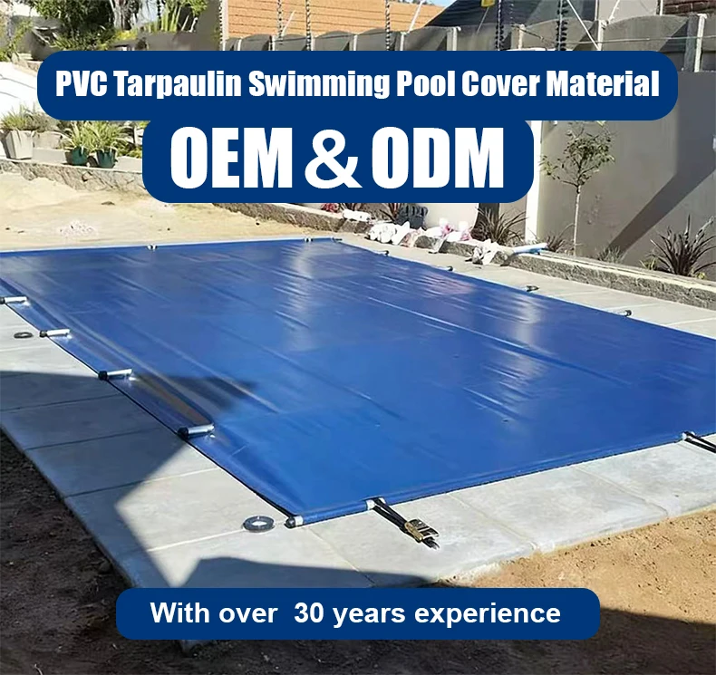 JX PVC Tarpaulin Swimming Pool Cover Material Knife Coated Fabric Waterproof UV-Resistant Windproof
