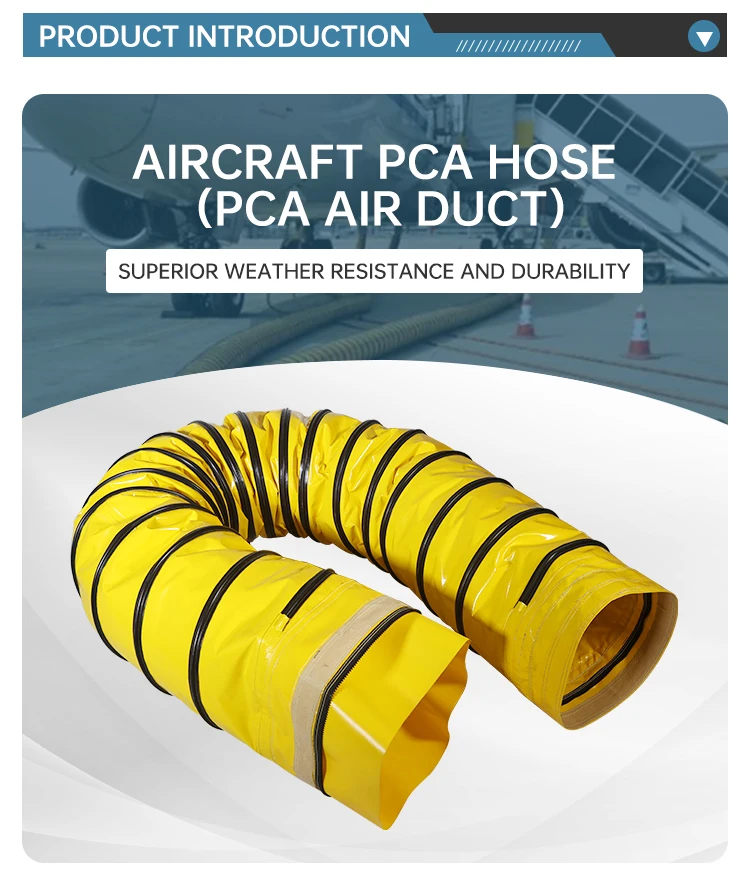 12 Inch High Quality Lightweight 12 Inch Flexible PCA Air Conditioning Hose Aviation Cooling Duct Ground Supp