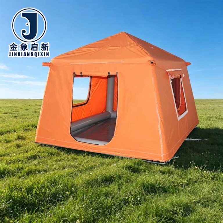 Portable Inflatable Camping Tent 420D Oxford Cloth Waterproof UV Protection Outdoor Air Tent For 5-8 Person Family Picnic