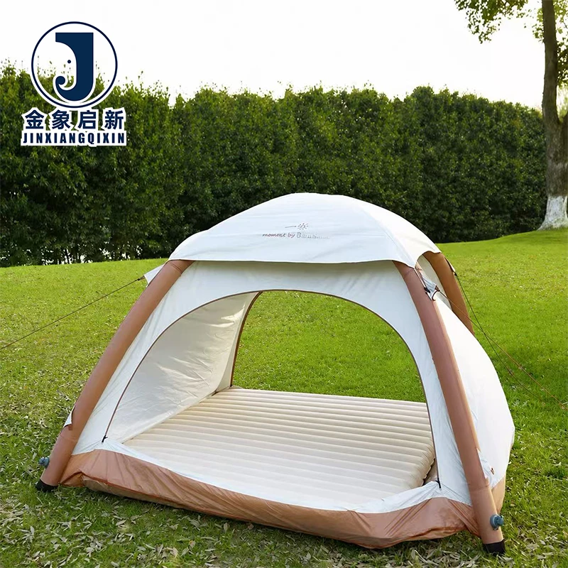 Automatic Inflatable Four-season PVC Tent 3-5 Person 6 UV Protection Waterproof TPU Viewing Door Quick-Setup Outdoor Camping