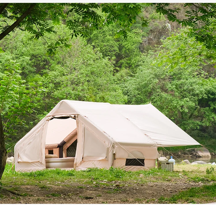 Camping Tent Inflatable PVC Waterproof UV Resistant Four-Season Quick Automatic Opening Customizable 2-3 Person