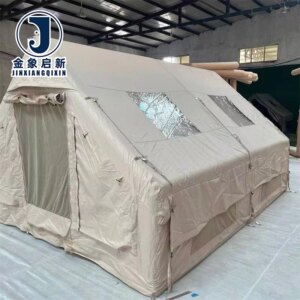4 Season Inflatable Camping Tent Large Waterproof Family Outdoor Portable Air Tent for Winter Snow Camping 6-8 Person