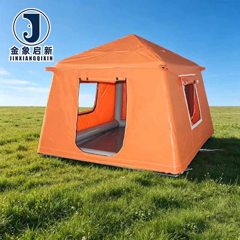 Inflatable Camping Tent PVC Four-Season Waterproof Outdoor Air Tent with Quick Automatic Opening for 2-3 Person