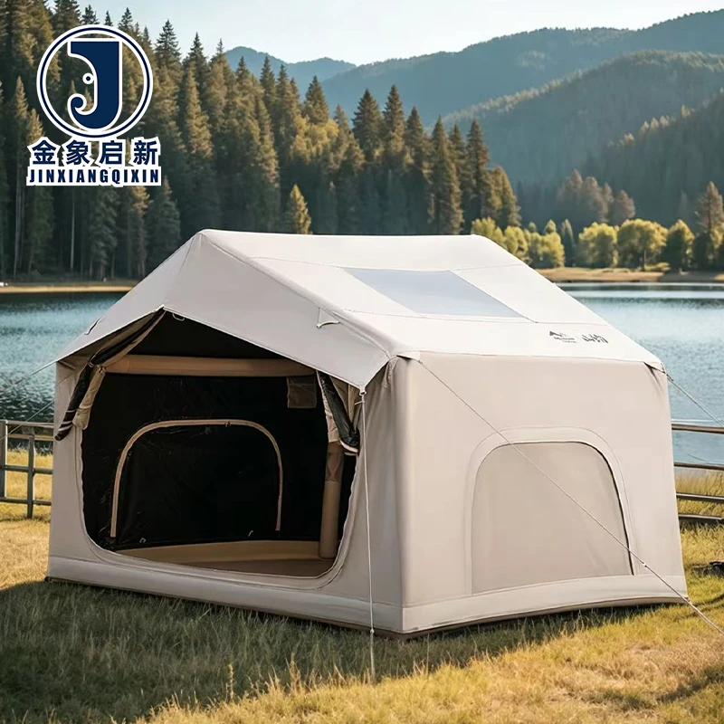 Inflatable Tent Four-Season Quick Automatic Opening PVC 3000mm Waterproof Foldable Eco-Friendly 2-3/3-4/6-8 Person Outdoor Use