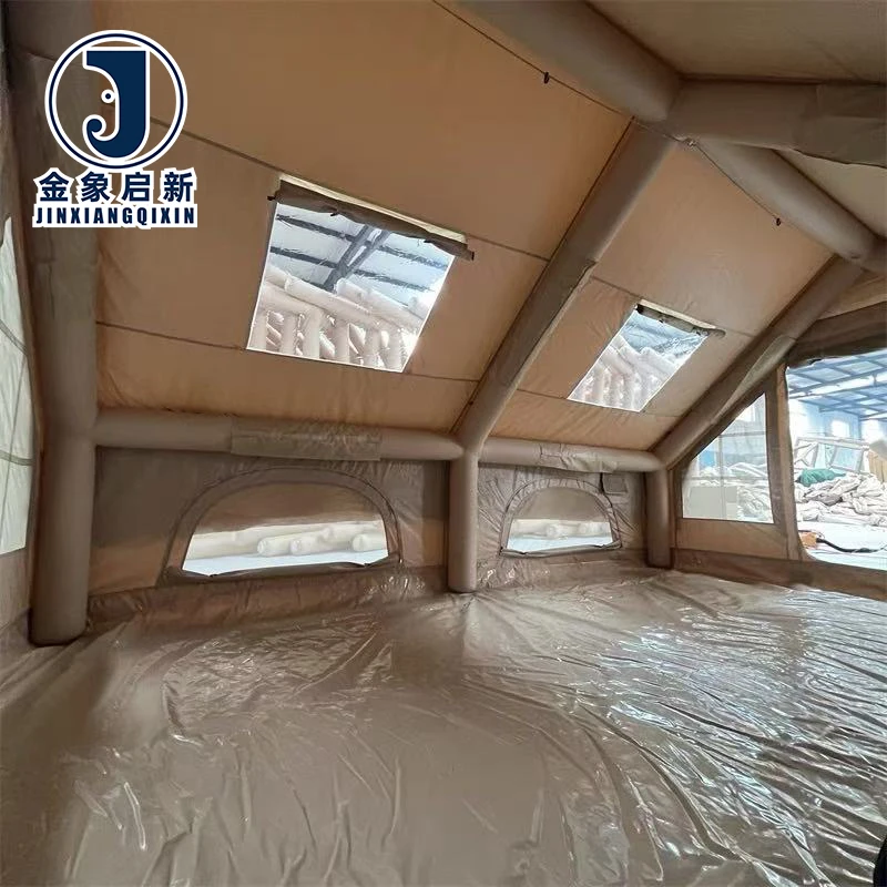 Portable Inflatable Camping Tent Large Waterproof Family Outdoor Air Tent With Great for 8-10 Person Group Trip