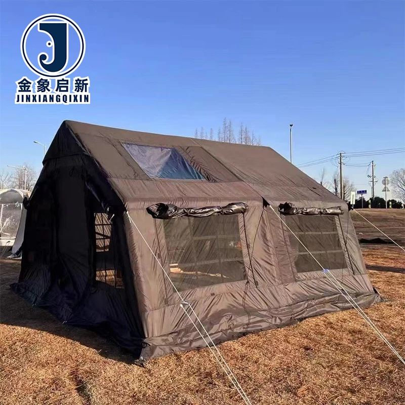 Portable Inflatable Camping Tent Large Waterproof Family Outdoor Air Tent With Great for 8-10 Person Group Trip