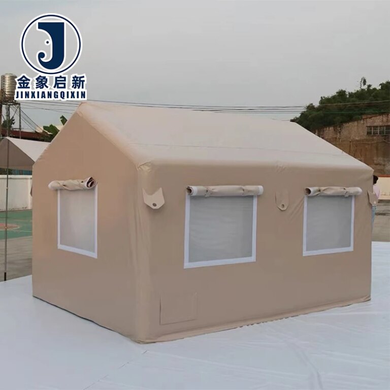 Inflatable Four-Season Event Tent Outdoor Waterproof PVC Quick Automatic Opening 6-8 Person Custom Logo