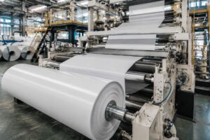 Factory production line of knife-coated printable PVC tarpaulin rolls